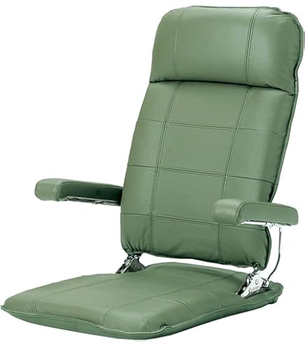 Amazon｜座椅子 カジュアルアイボリー色 日本製 リクライニング 肘